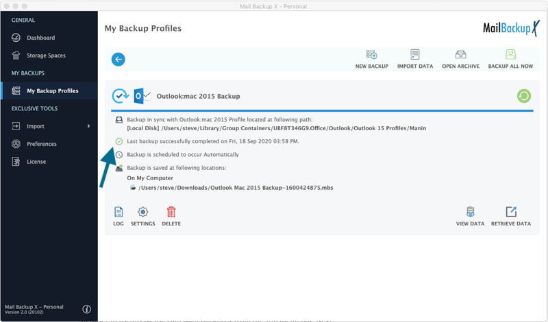 backup copy for Outlook for Mac Microsoft Community
