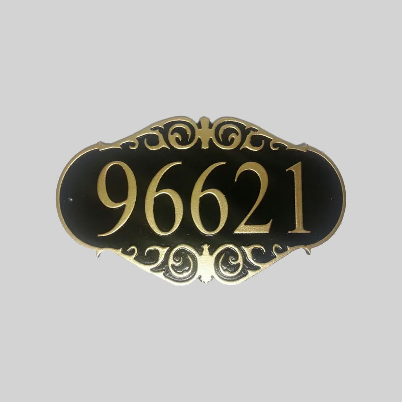 Stylish House Number Sign 9 x 16 PVC Ornate Address Plaque for Sale
