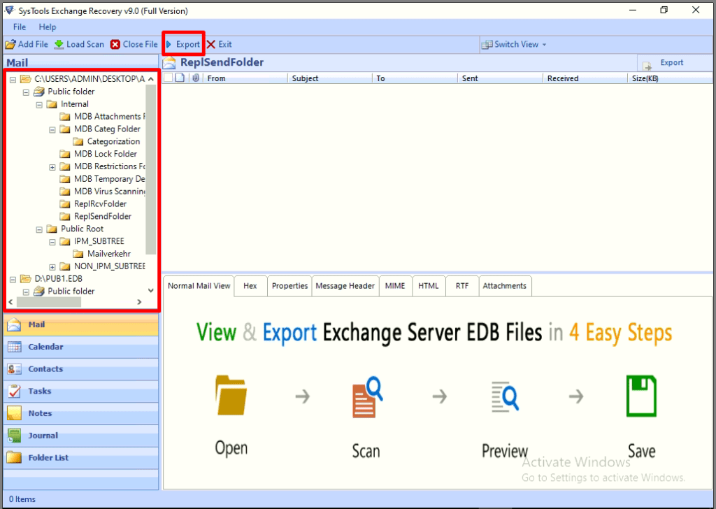 Recover Deleted Files Public Folder Exchange 2010 Mailbox Reader