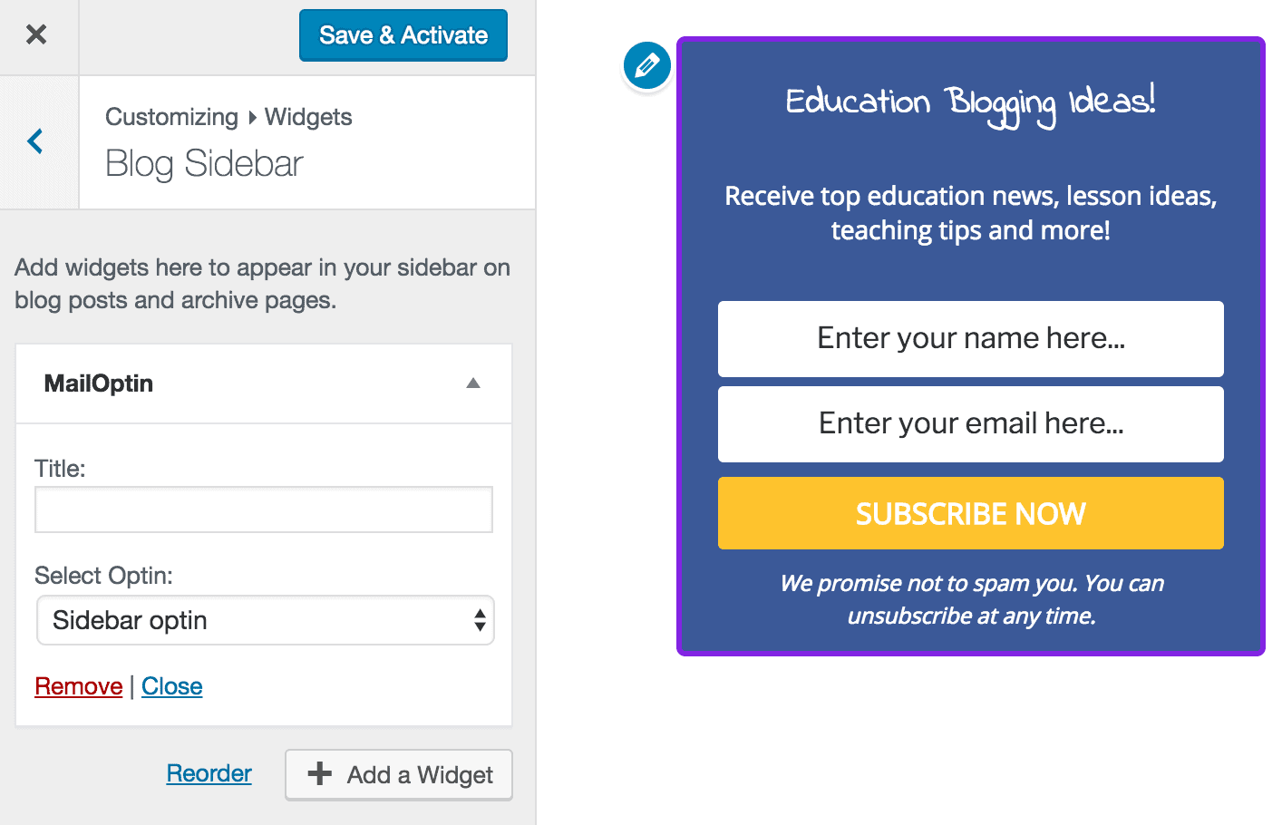 How to Create Sidebar Widget Optin Forms in WordPress