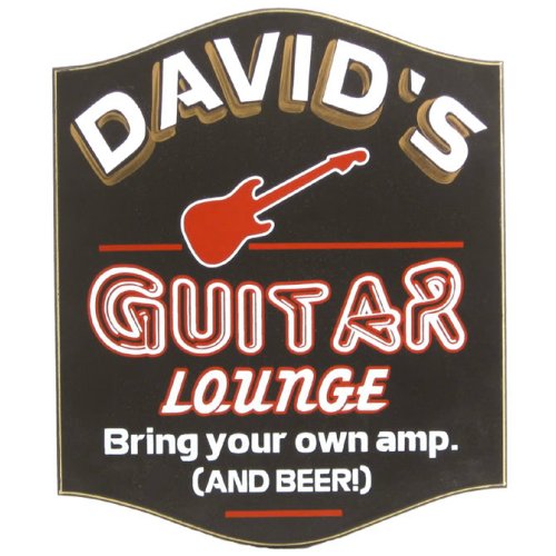 Guitar Lounge Custom Wood Sign Personalized Music Lounge Signs