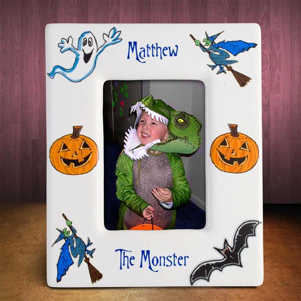 Personalized Ceramic 3 x 5 Halloween Picture Frames Personalized