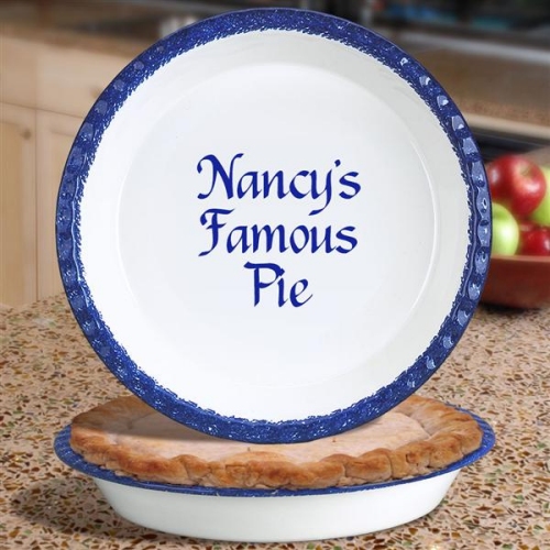 Personalized Traditional 10 inch Pie Plates Personalized Stoneware