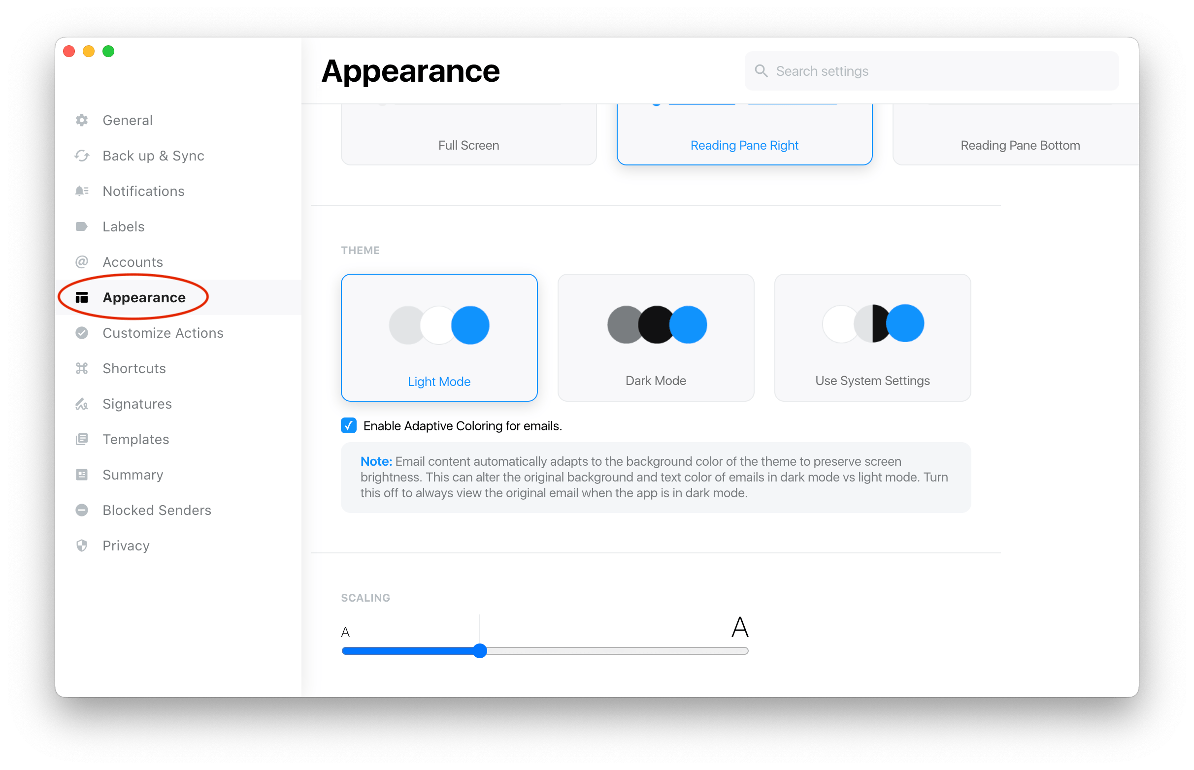 How do I switch between dark and light mode? Email