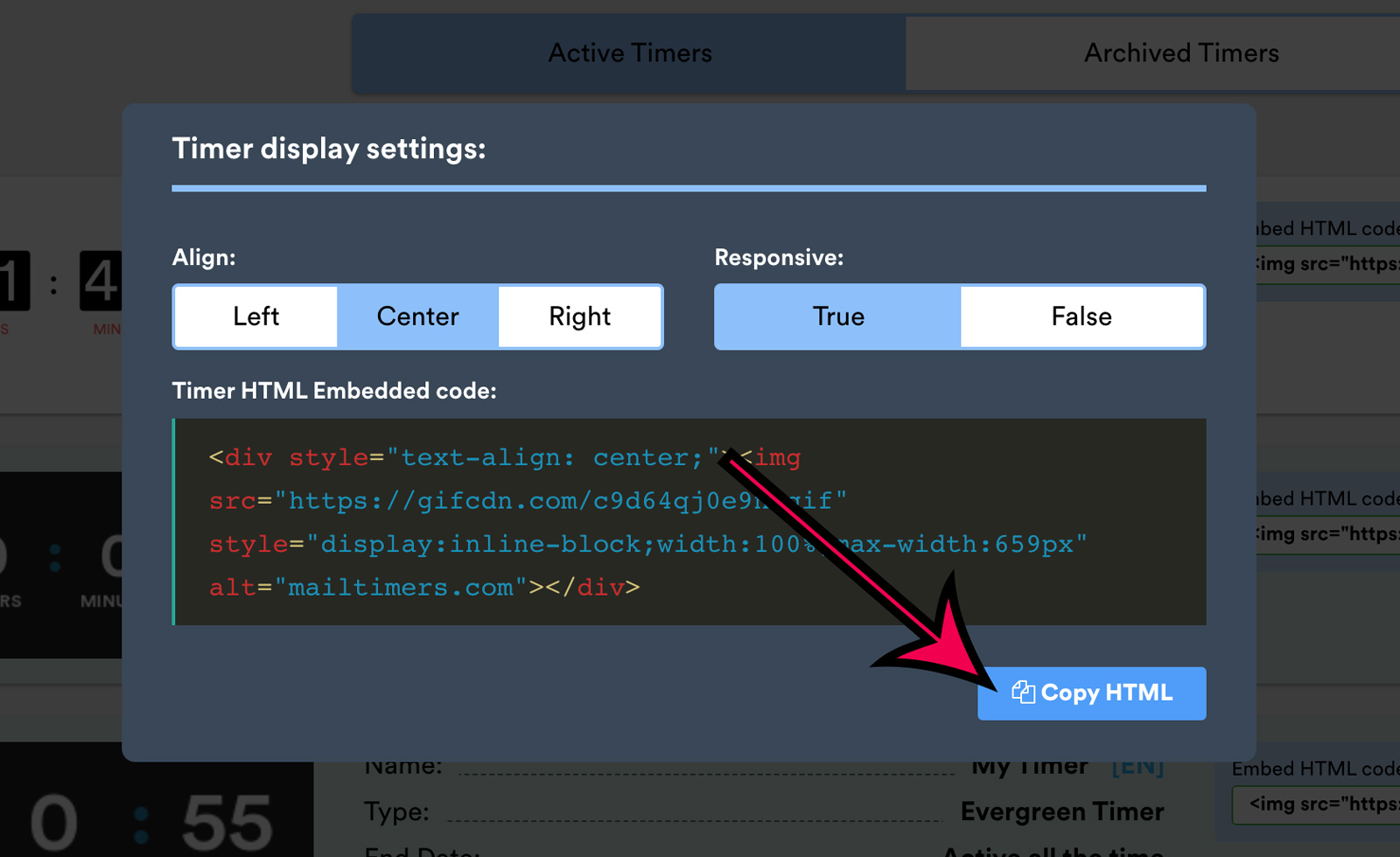 Countdown Timer Alignment in Email