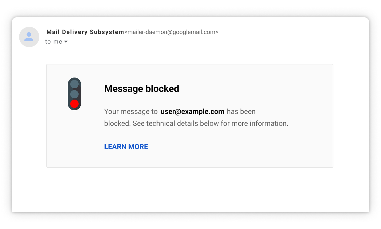 What does it mean "Message blocked"? Mailsuite (formerly Mailtrack