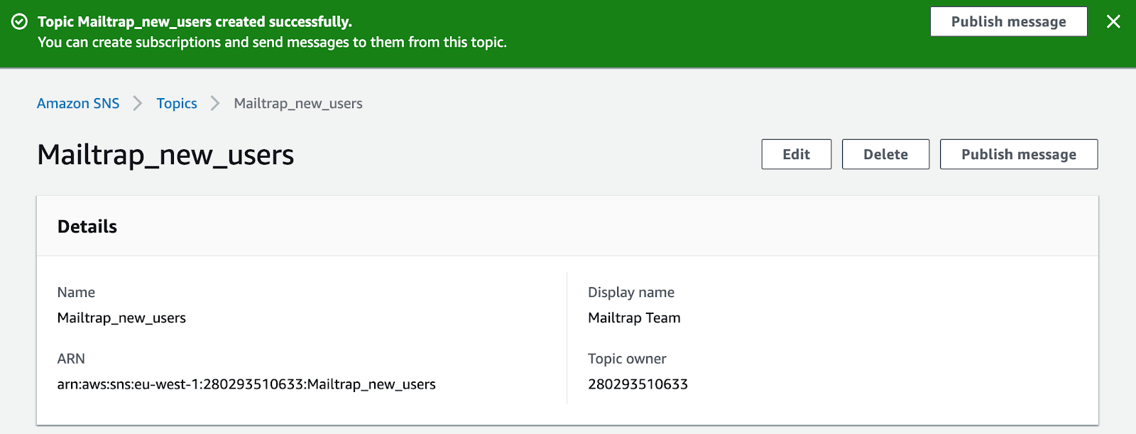 Amazon SNS Tutorial for Sending Email Notifications Mailtrap Blog