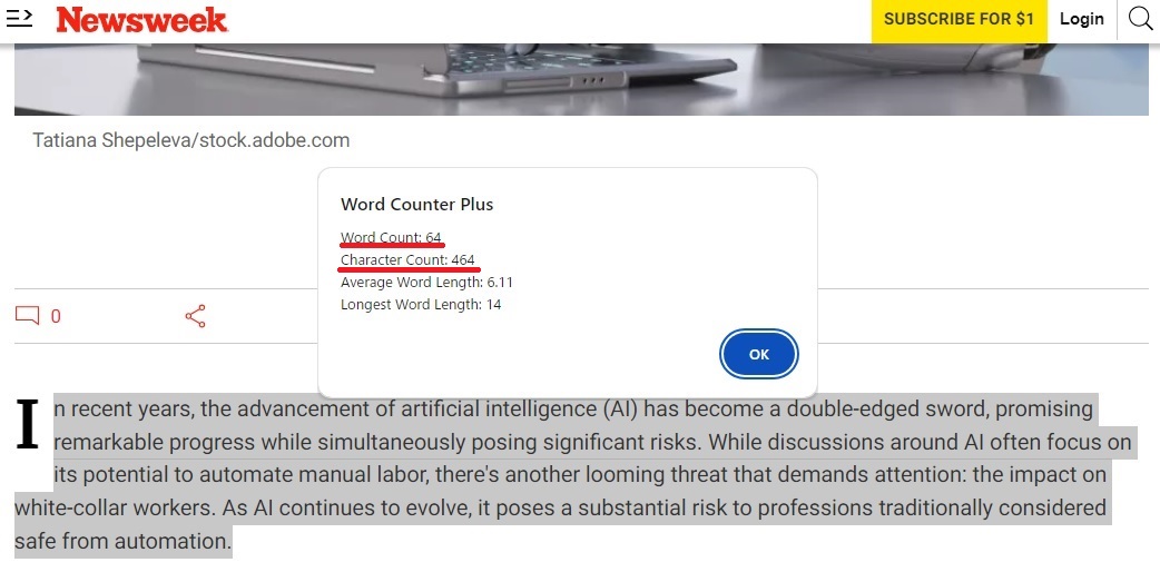 【Chrome 拡張】上で文字カウントができるツール「Word Counter Plus」の紹介！ ザイタクの心得