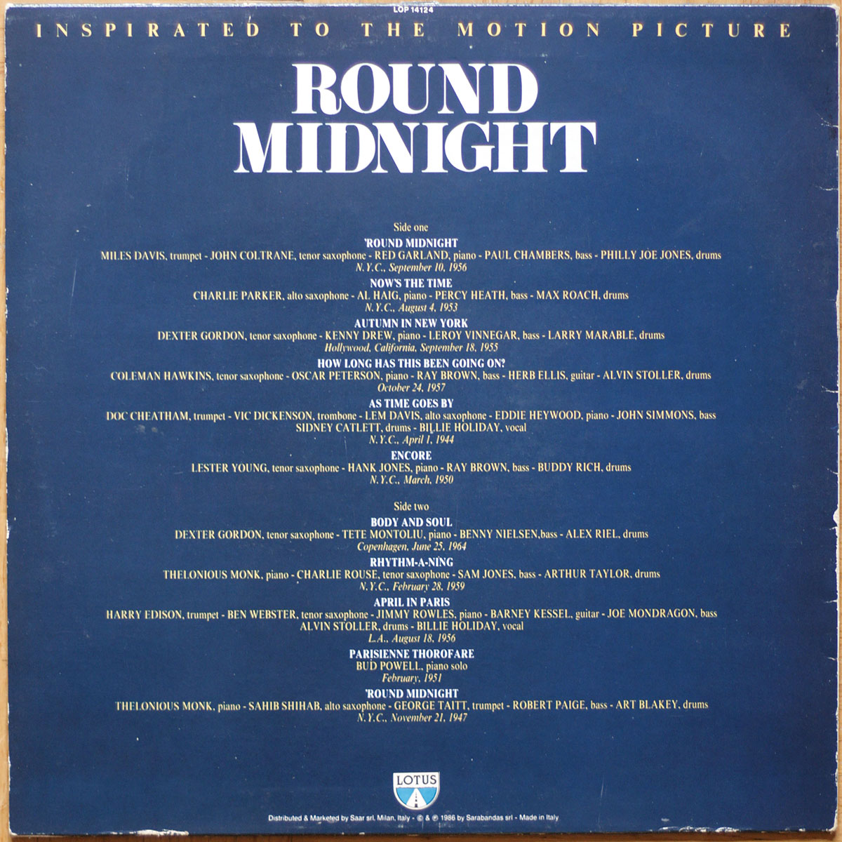 Herbie Hancock • Round Midnight • Original Motion Picture Soundtrack