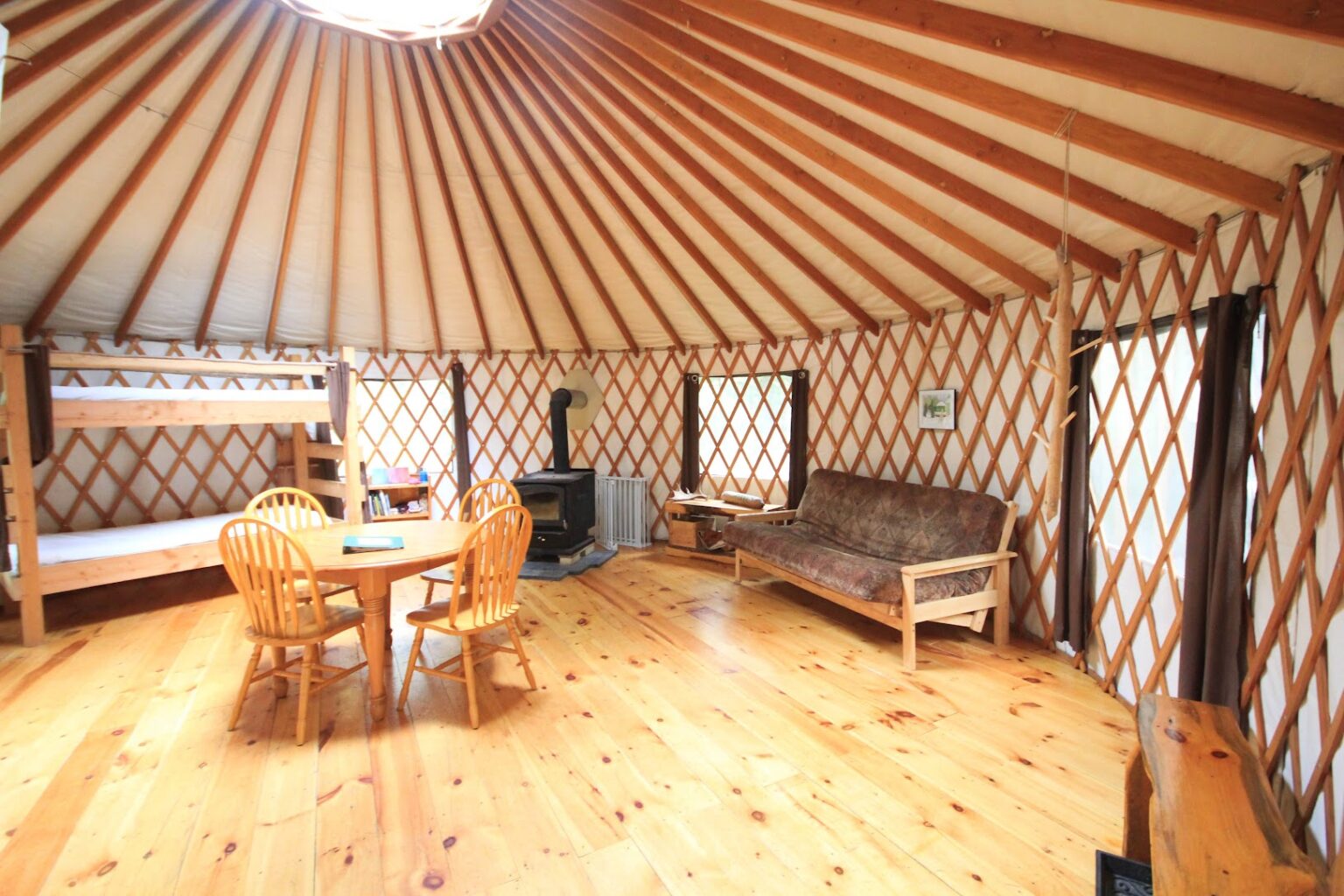 Zen Den Yurt Maine Forest Yurts Durham Maine