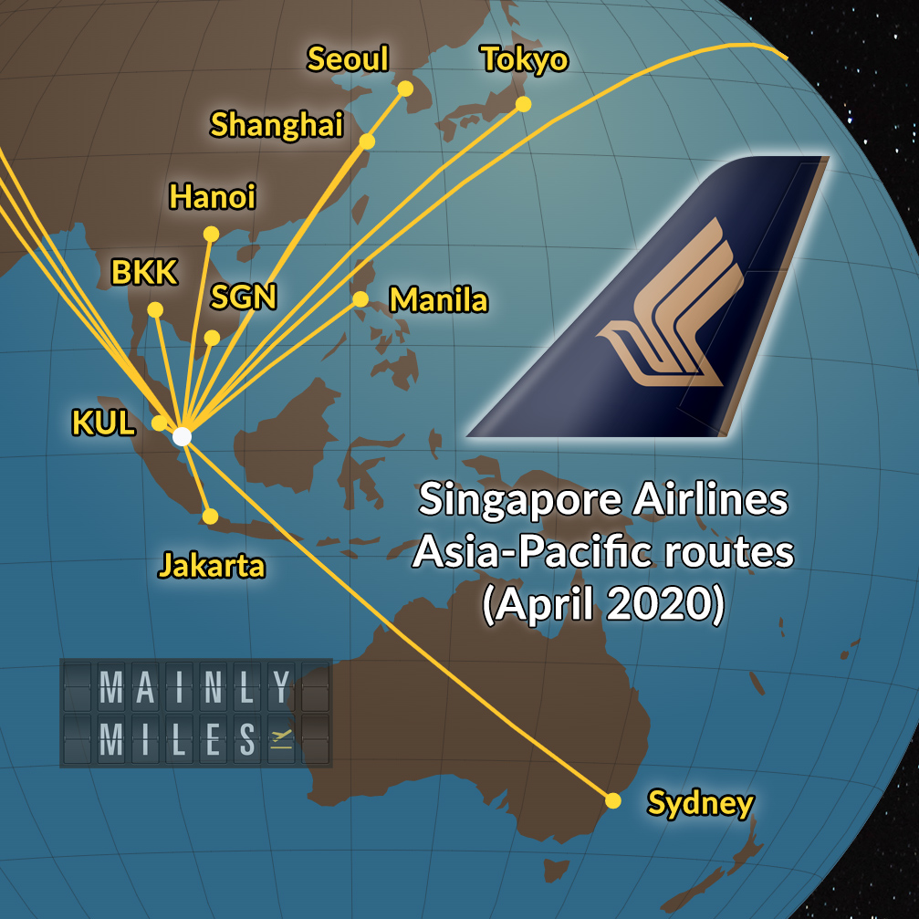 Singapore Airlines Destinations Map Singapore Airlines Fleet April 2020 Mainly Miles