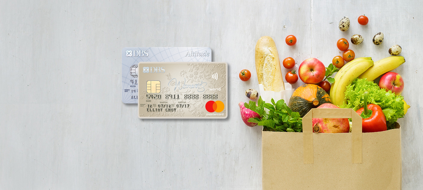 Get 268 cashback on groceries and dining with a new DBS credit card