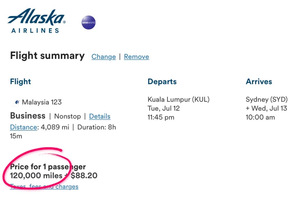 You can now redeem Alaska miles on Malaysia Airlines Mainly Miles