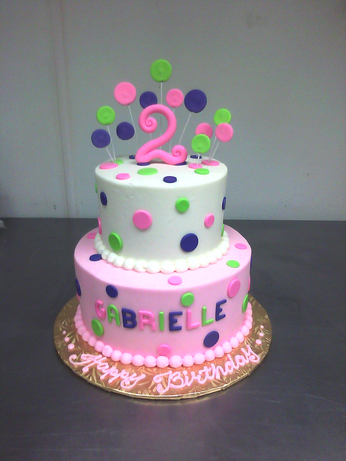 pink polka dot cake Main Made Custom Cakes