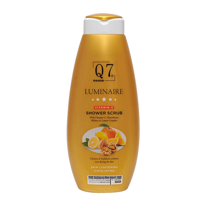Q7 Paris Luminaire Vitamin C Skin Lightening Shower Gel Scrub with