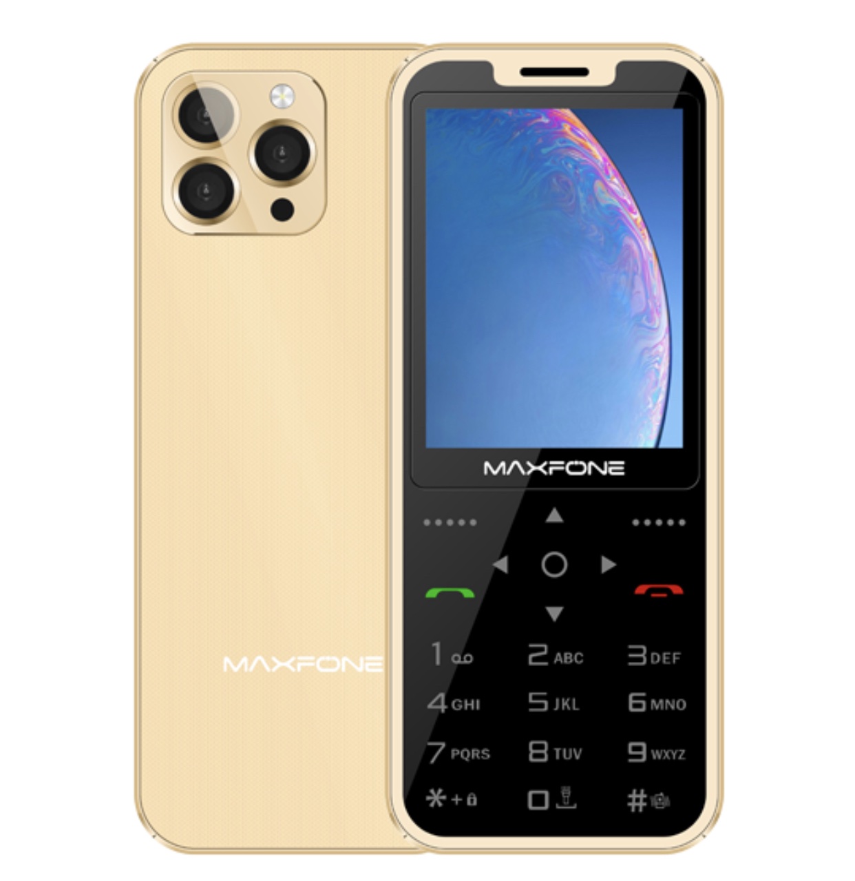 Maxfone Max 9 2.8 Inch QVGA Dual Slim + T Card Super Slim Keypad Mini