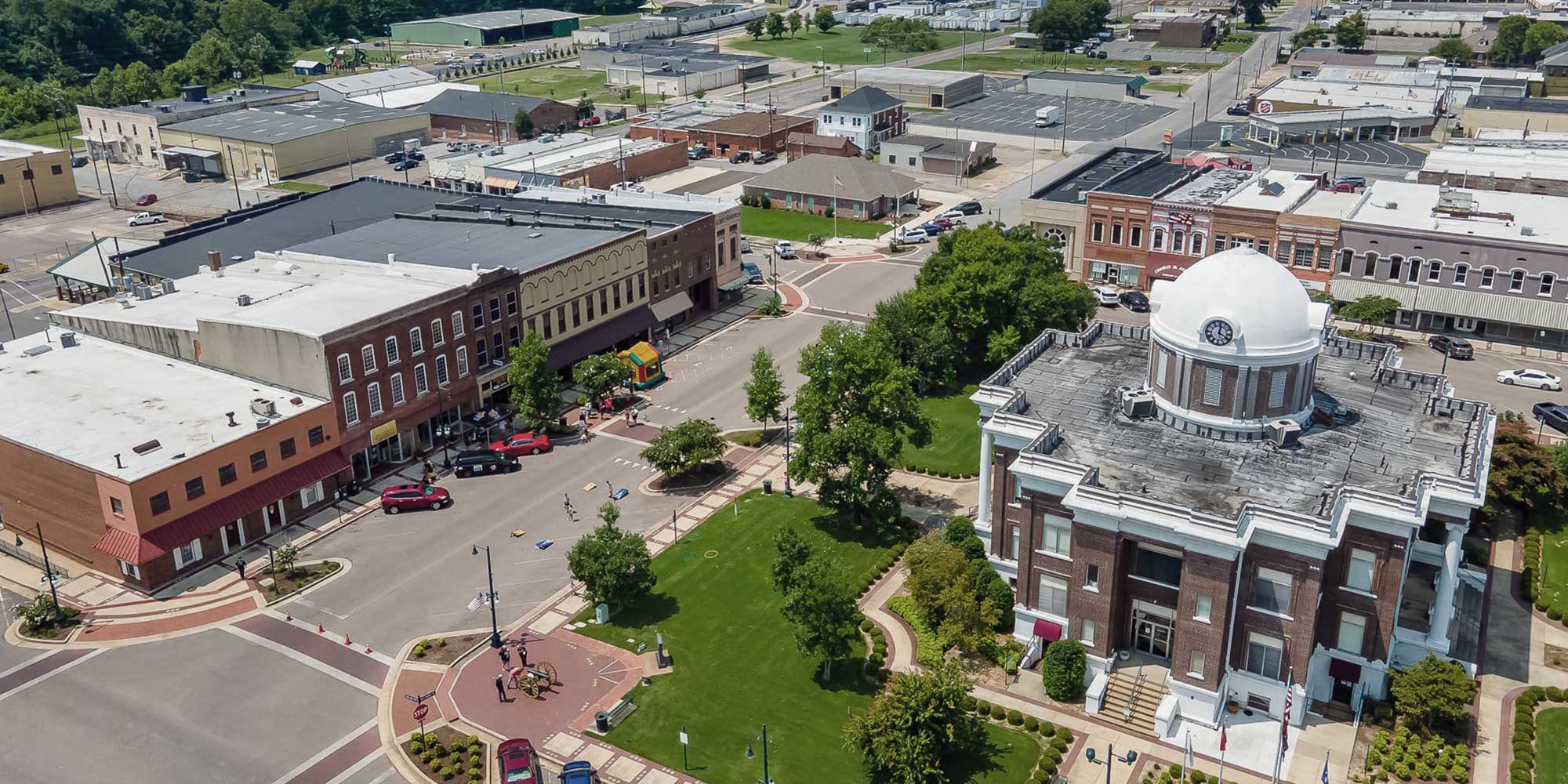 Area Map of Main Street Dyersburg, TN