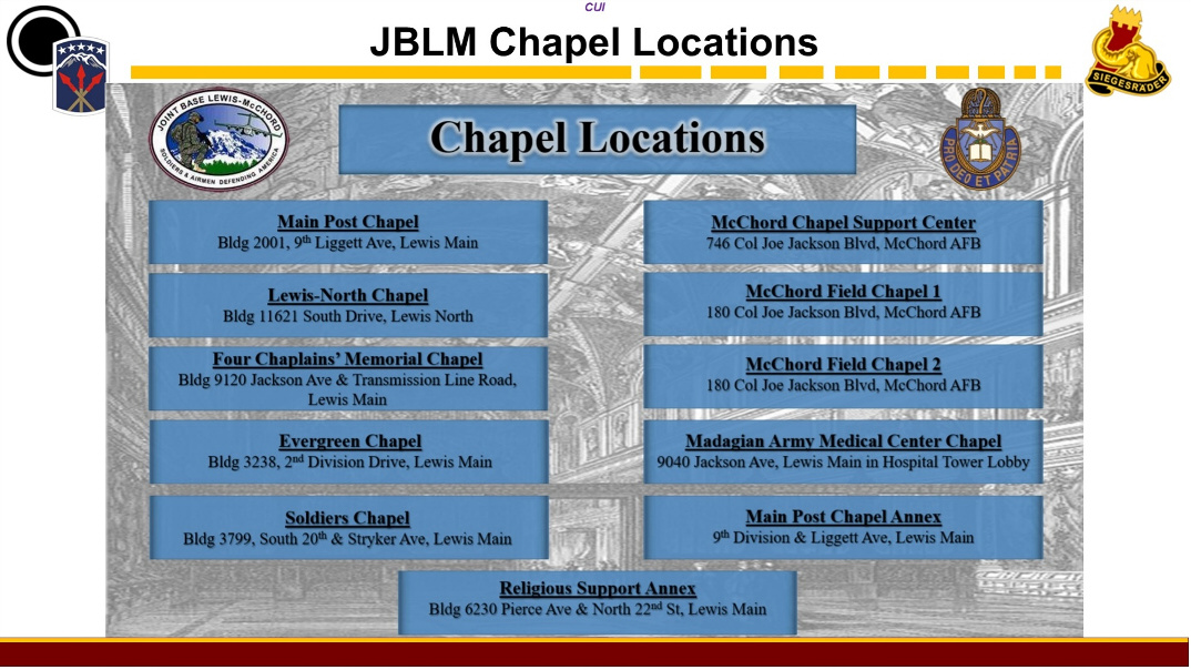 Chapels at JBLM