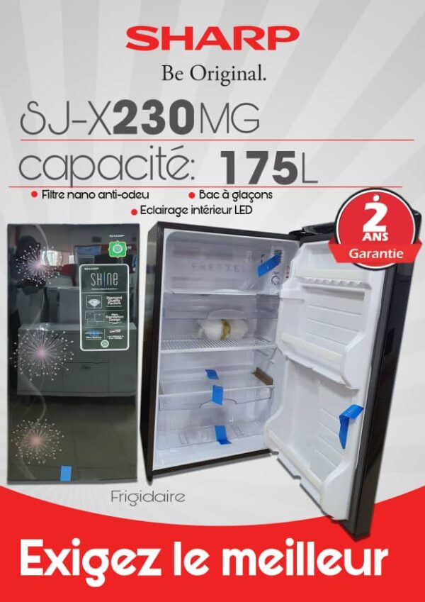 REFRIGERATEUR SHARP NOIR 175 LITRES ONE DOOR Maintech Senegal