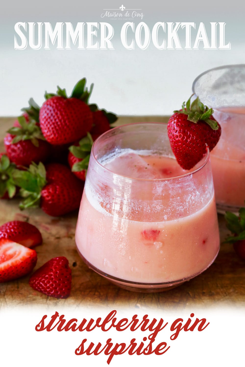 Strawberry Gin Cocktail Sweet, Creamy & Refreshing!
