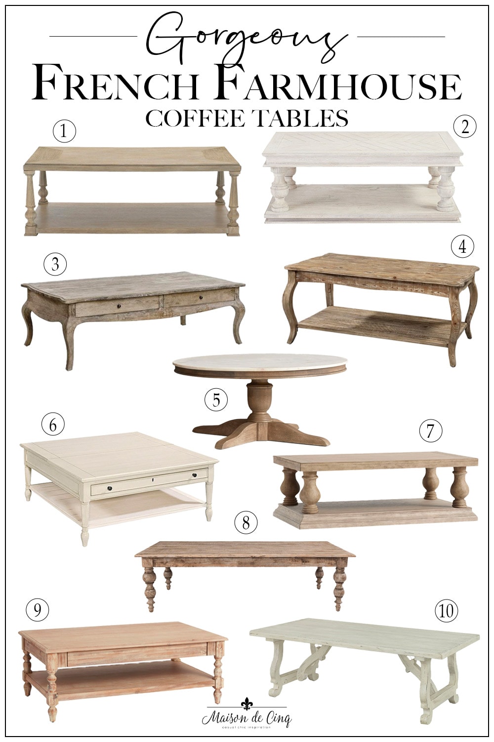 10+ Stunning Rustic French Farmhouse Coffee Tables