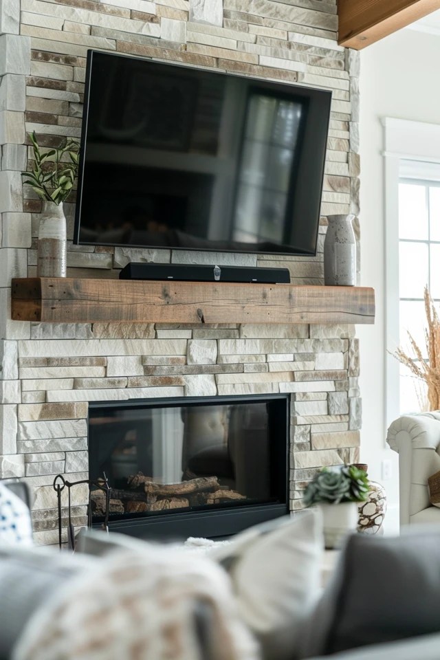 TV Above Fireplace Ideas for Cable Box Setup