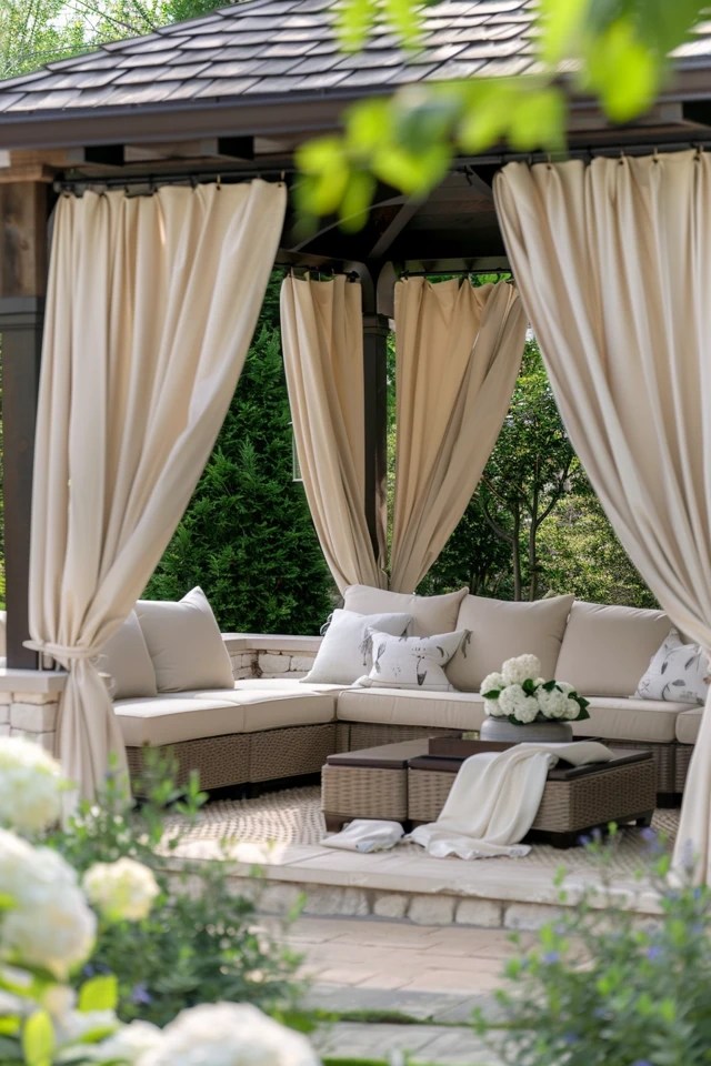 Gazebo Curtain Ideas for Cozy Outdoor Retreats