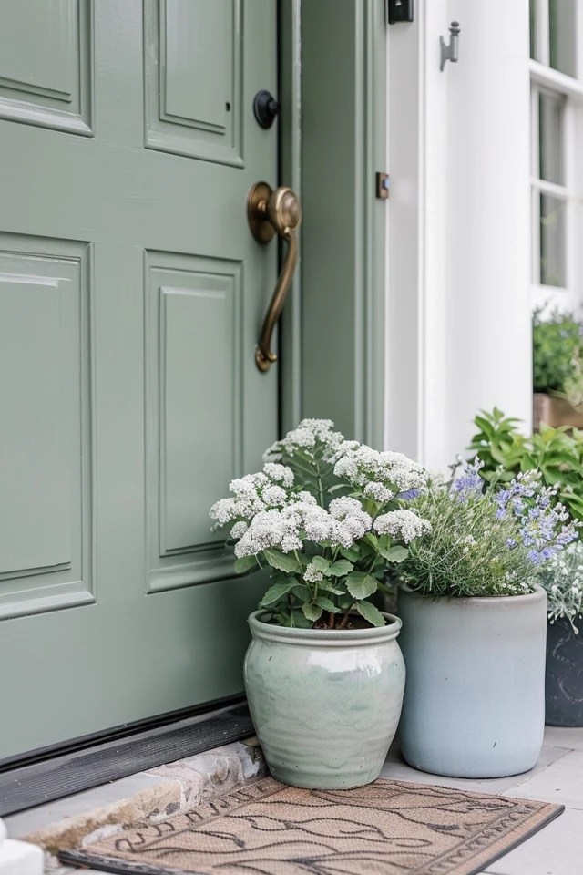 Sage Green House Front Door Color Ideas