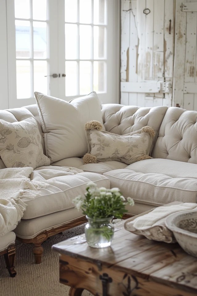 Chic French Country Sectional Sofas for Homes