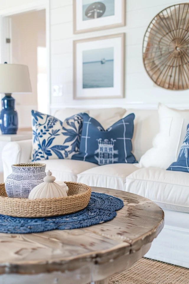Coastal Charm Nautical Living Room Decor Ideas