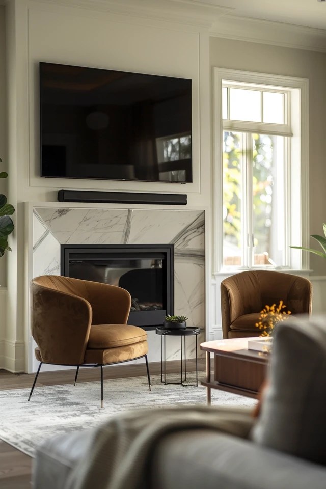 TV Above Fireplace Ideas for Cable Box Setup