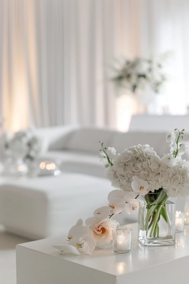 Elegant All White Decorating Ideas for Party