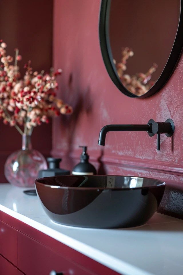 Elegant Burgundy Bathroom Ideas for Your Home