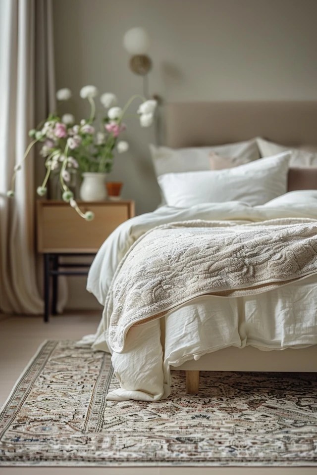 How To Put A Rug Under A Heavy Bed Strategic Placement