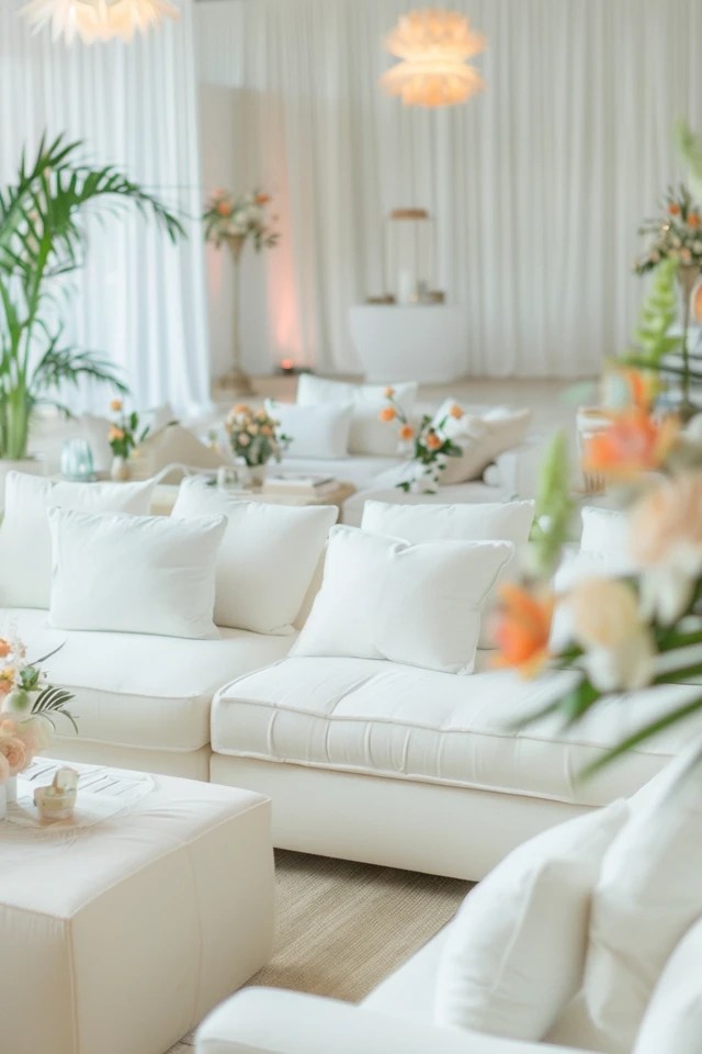Elegant All White Decorating Ideas for Party