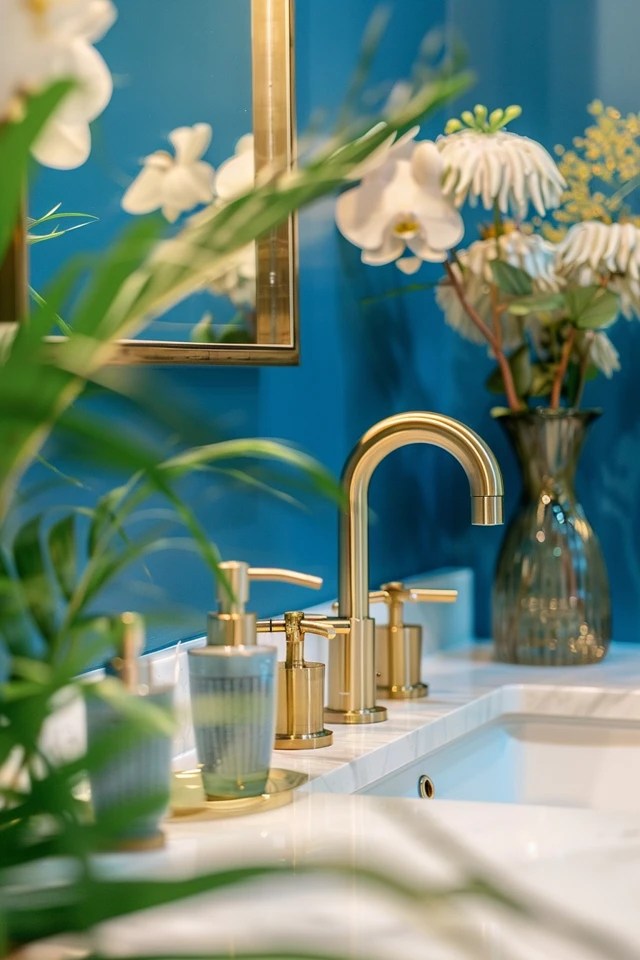 Chic Blue and Gold Bathroom Ideas to Inspire