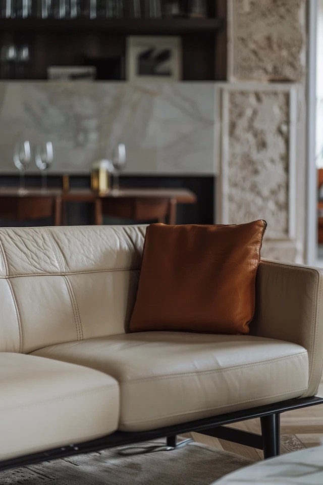 Chic Cream Leather Sofa Ideas for Your Living Room