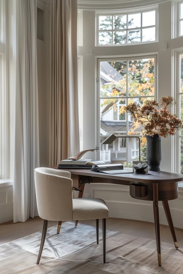 Chic Bay Window Desk Ideas for Cozy Corners