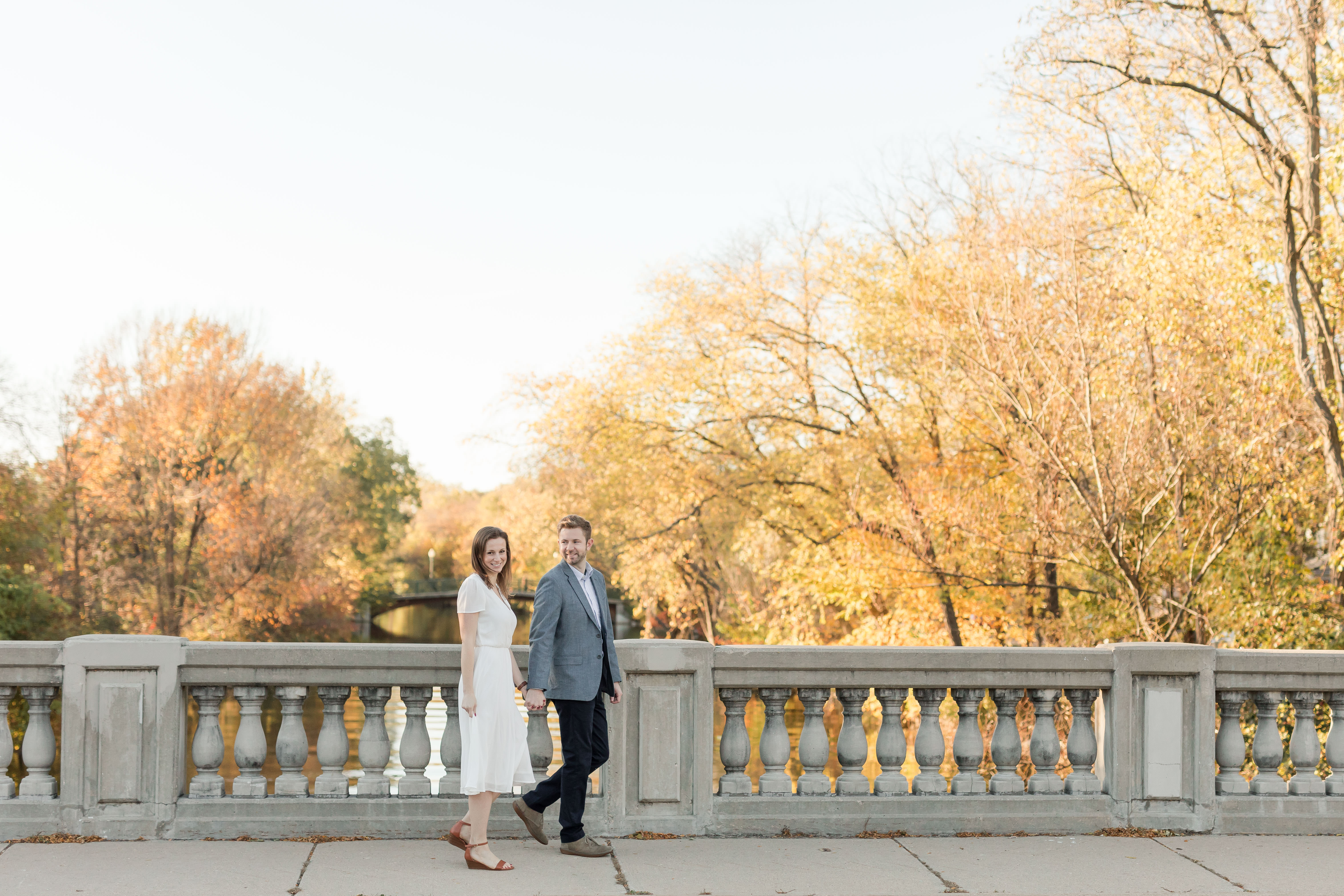 Adam & Sarah A Fall Engagement Session at Yahara Place Park in