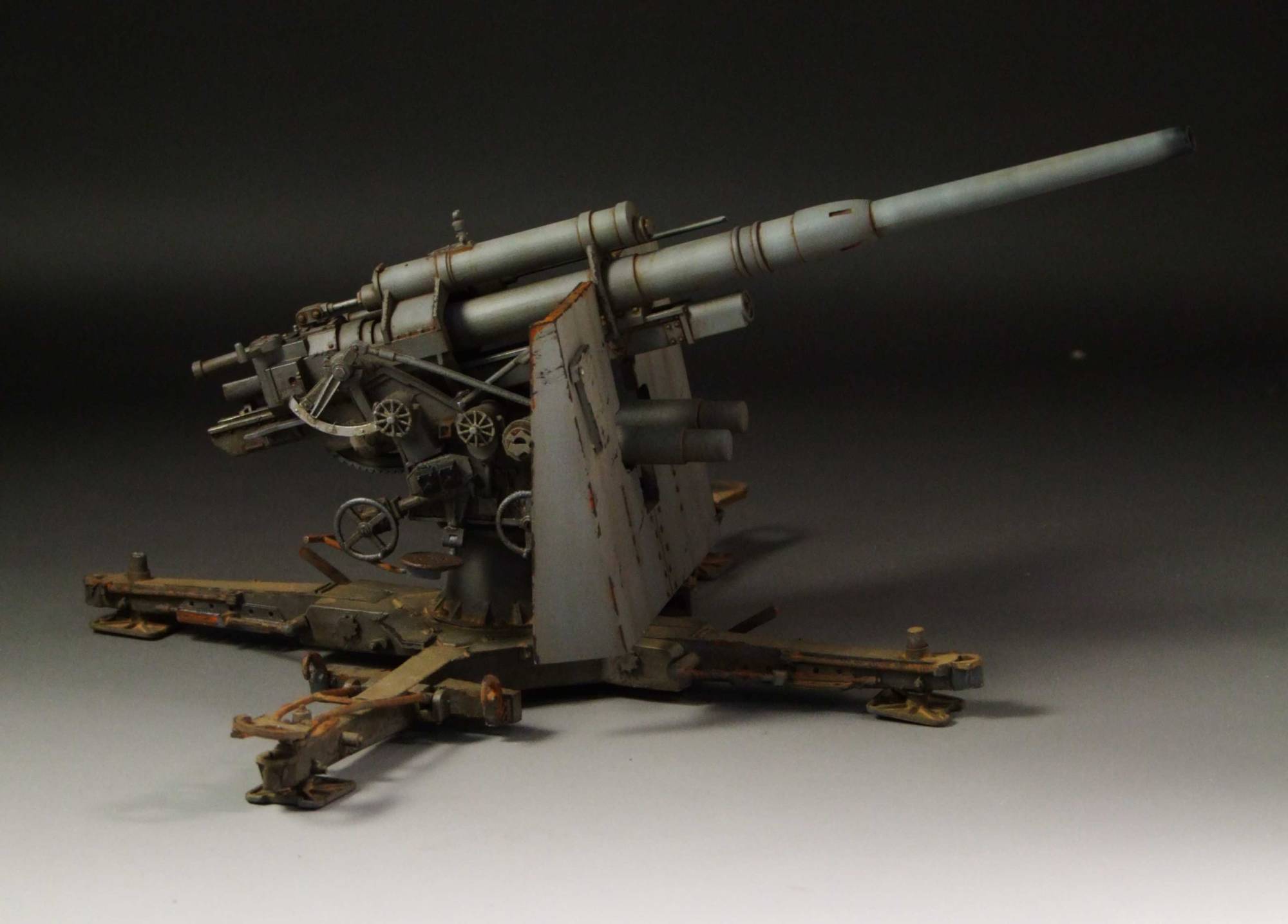 German 88mm Flak Gun 36/37 with Trailers (Grey) Maison Militaire