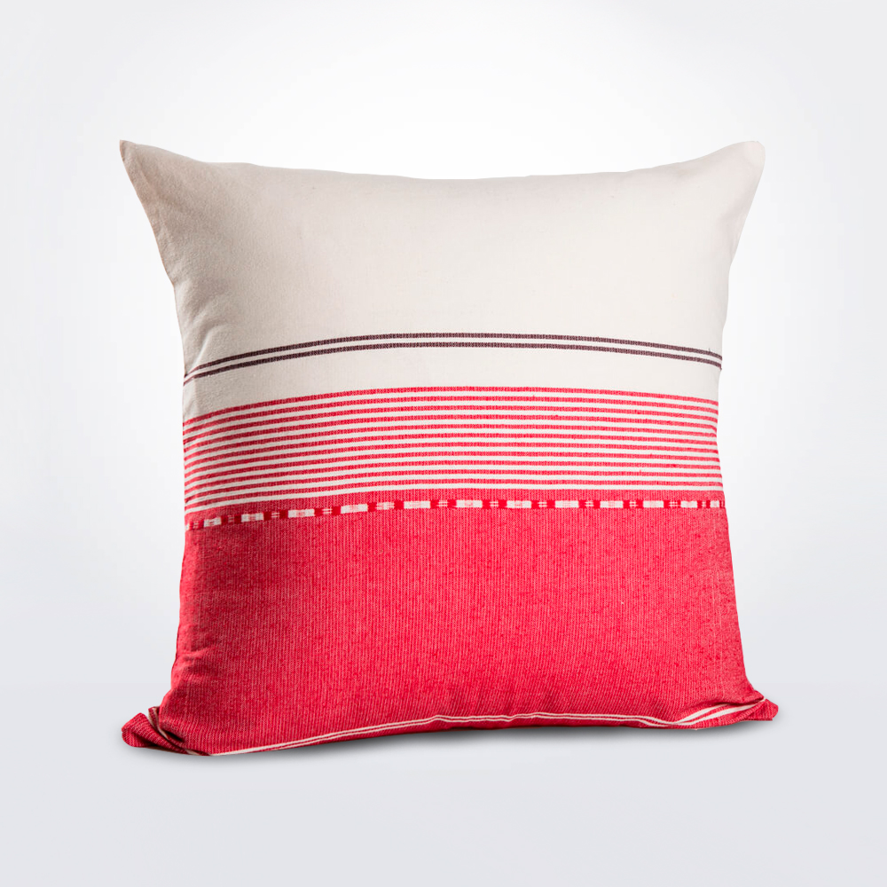 White and Pink Striped Pillow Shop at Maison Numen