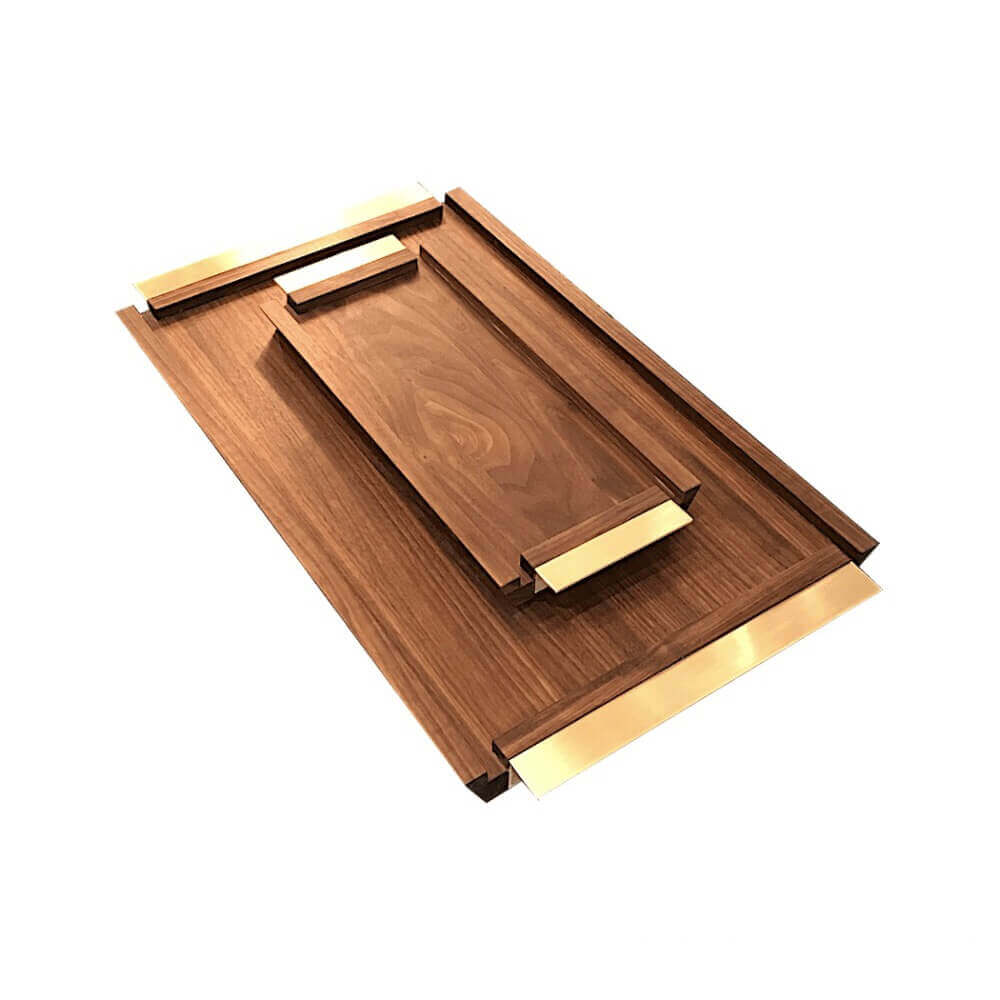 WOODEN SERVING TRAYS SET Maison Numen