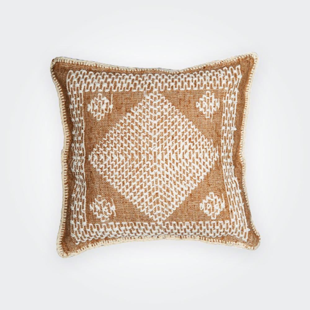 Diamond Brown Cotton Pillow Cover Shop at Maison Numen