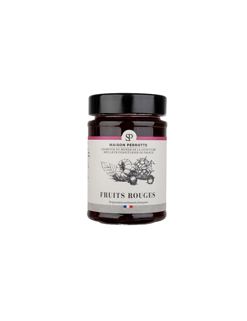 Confiture de Fruits rouges (mûres, framboises, cassis, groseille)