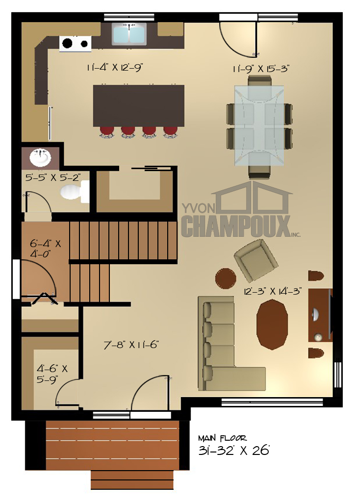 Manufactured home model Bellevue Maisons Champoux