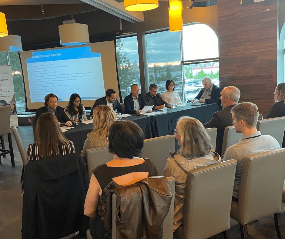 Assemblée générale annuelle 2023 Maisons de la Paix