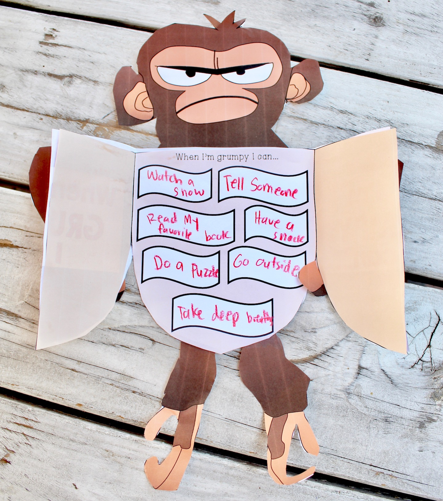 MaiStoryBook Grumpy Monkey + *When I’m Grumpy…* Monkey Craft