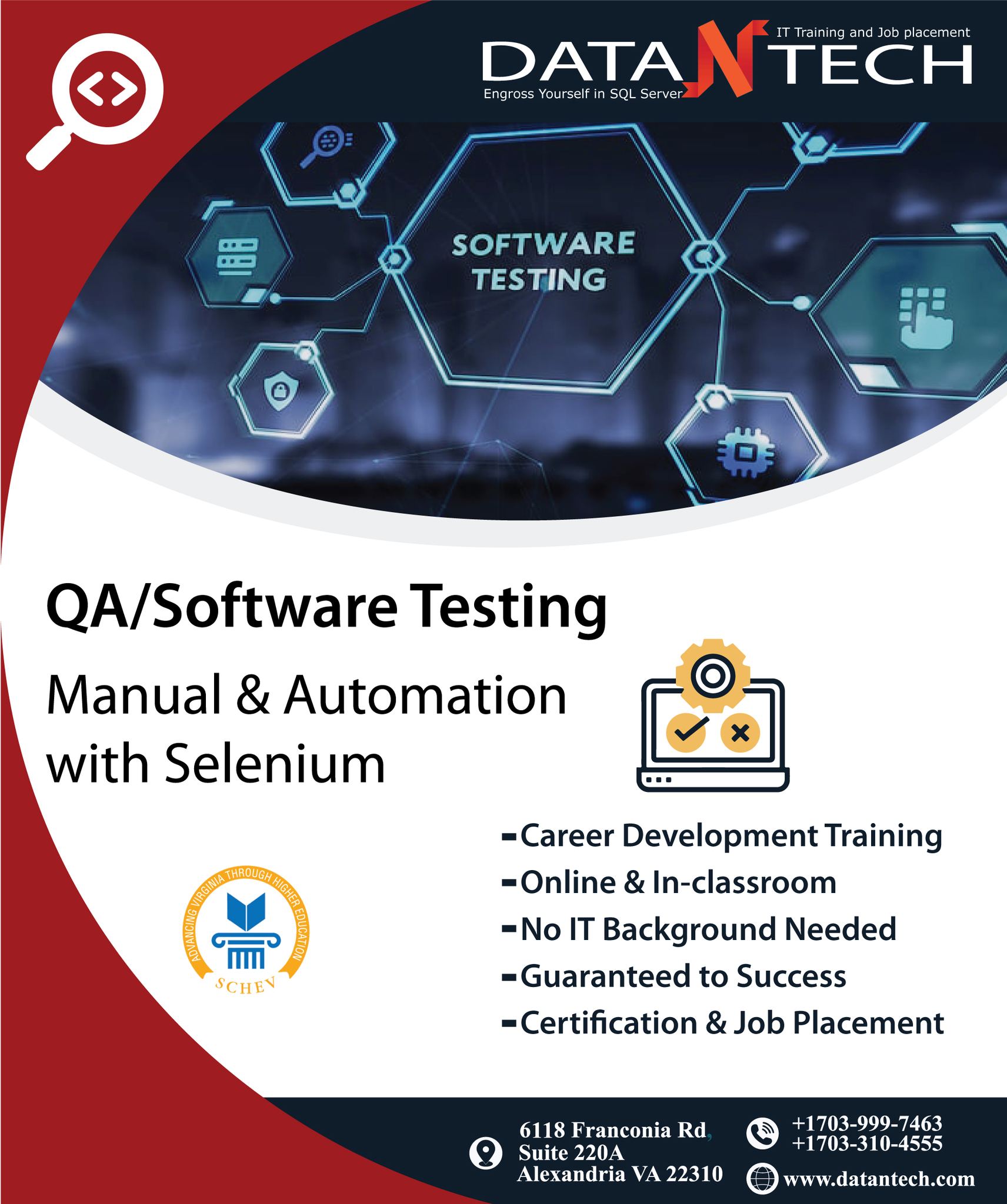 QA/Software Testing/SDET Manual & Automation with Selenium DatanTech