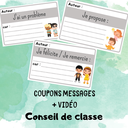 Conseil de classe Messages et vidéos Maîtresse Hérisson