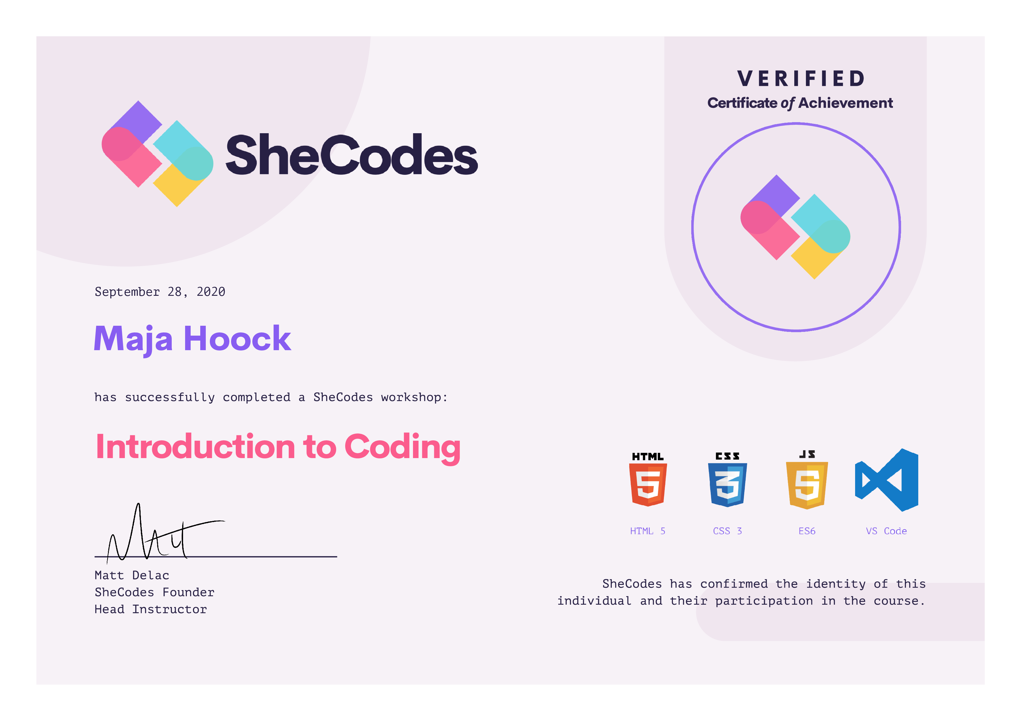 Certificate Tech Journalism